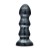 Jet Black Jack Large Ribbed Butt Plug 7 inches